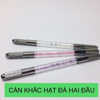 2 cay Cán khắc Hạt Đá 2 Đầu