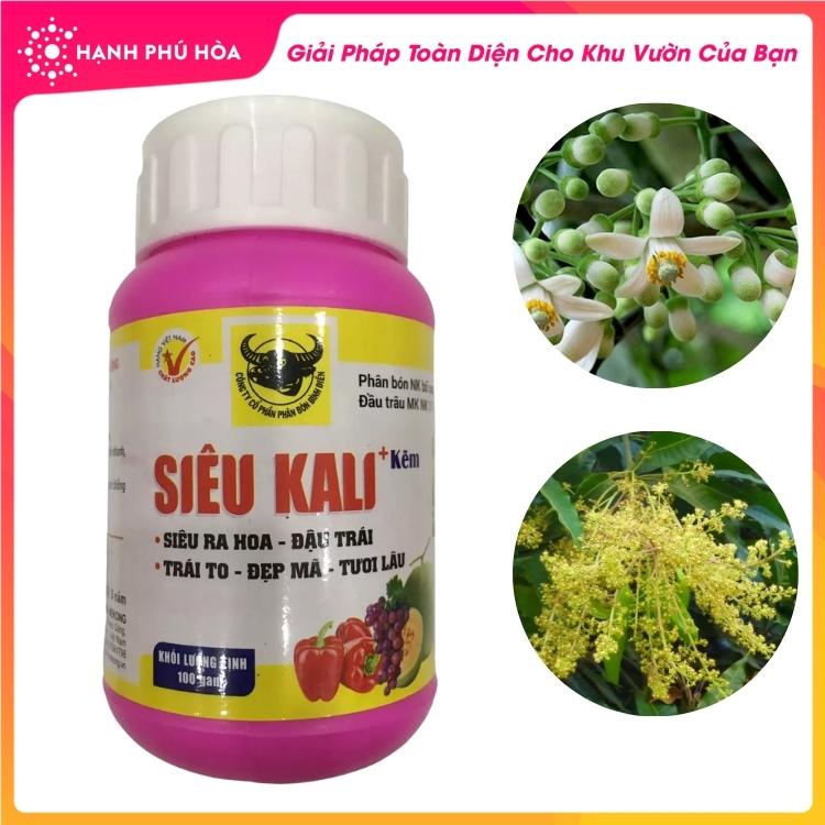 Phân Bón Kali Bình Điền - 100g/hũ - Siêu Ra Hoa, Đậu Trái, Trái To, Đẹp Màu, Tươi Lâu Chất Lượng Tăng Năng Xuất