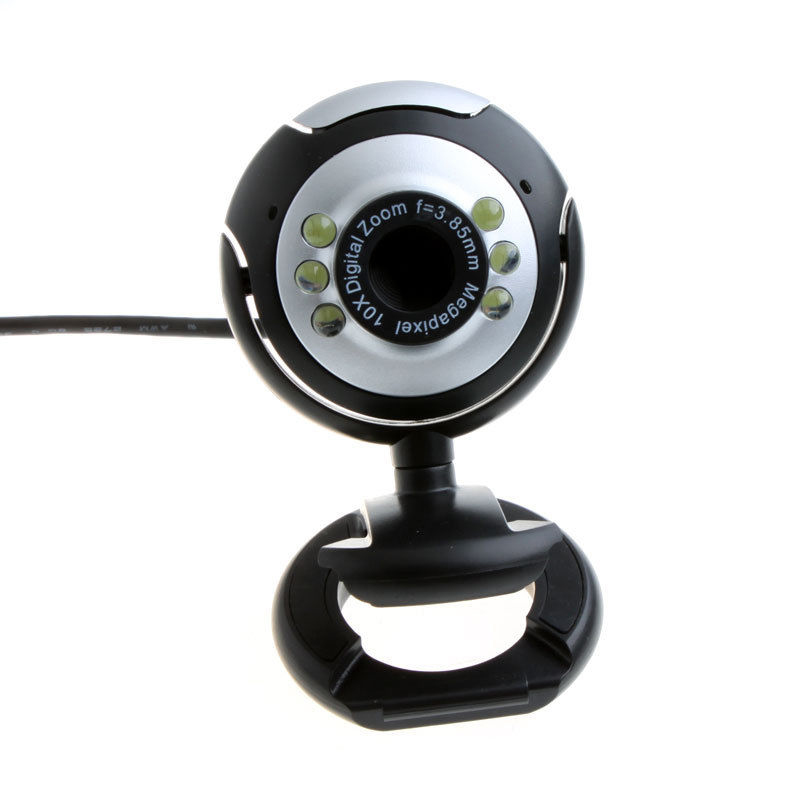 Webcam Usb 2.0 50.0m Kèm 6 Đèn Led Cho Máy Tính