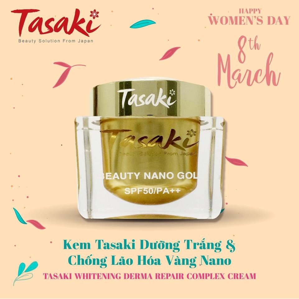 KEM TASAKI DƯỠNG TRẮNG DA CHỐNG LÃO HÓA VÀNG NANO 25GR