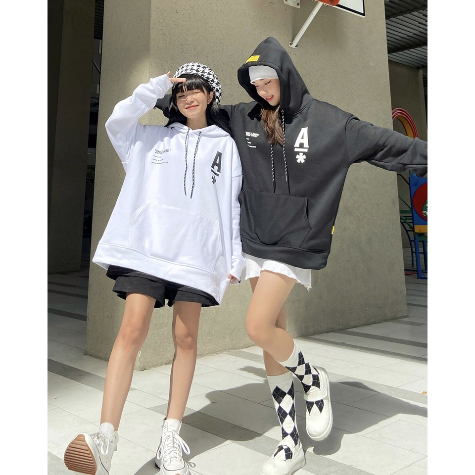 Áo Khoác Hoodie Angel-Land The Fives Black Hoodie Nỉ Bông - T5B