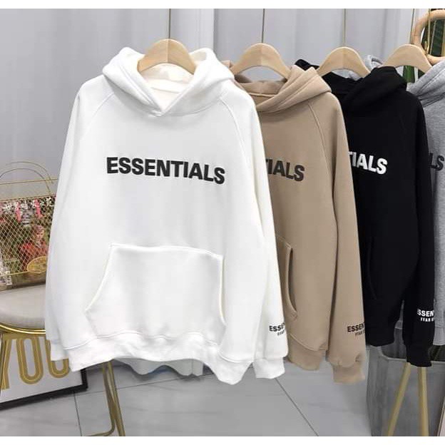 áo khoác hoodie nữ có mũ in chữ essend, áo khoác nỉ nữ năng động phong cách hàn quốc | WebRaoVat - webraovat.net.vn