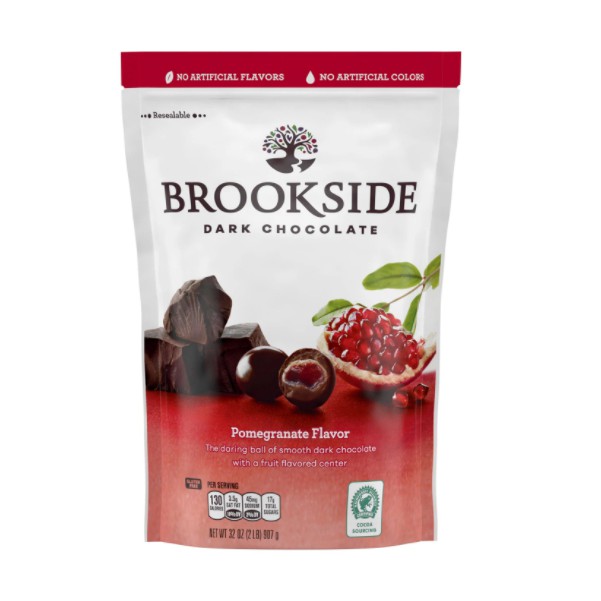 SOCOLA ĐEN NHÂN LỰU VÀ TRÁI CÂY Brookside Dark Chocolate Pomegranate and Fruit Flavors 907g