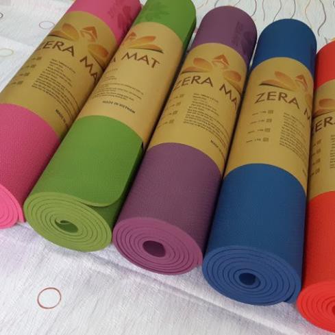 Thảm tập Yoga CHỐNG TRƯỢT 2 lớp cao su TPE cao cấp, miếng tập gym và thể dục tại nhà dày 6mm [HÀNG THẬT]