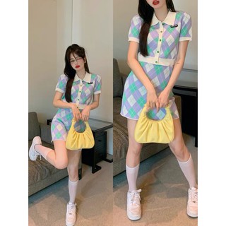 Set áo váy nữ len tăm quả trám trendy _ ảnh thật khách mặc ở cuối