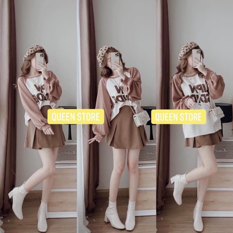 [HOTTREND] Set váy E321 phối áo phông chân váy, chất liệu cotton hàn xuất dư mềm mại tôn dáng | BigBuy360 - bigbuy360.vn