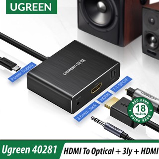 Bộ Chuyển HDMI Ra Cổng Âm Thanh Quang Optical, 3Ly, HDMI UGreen Chính Hãng (40281)