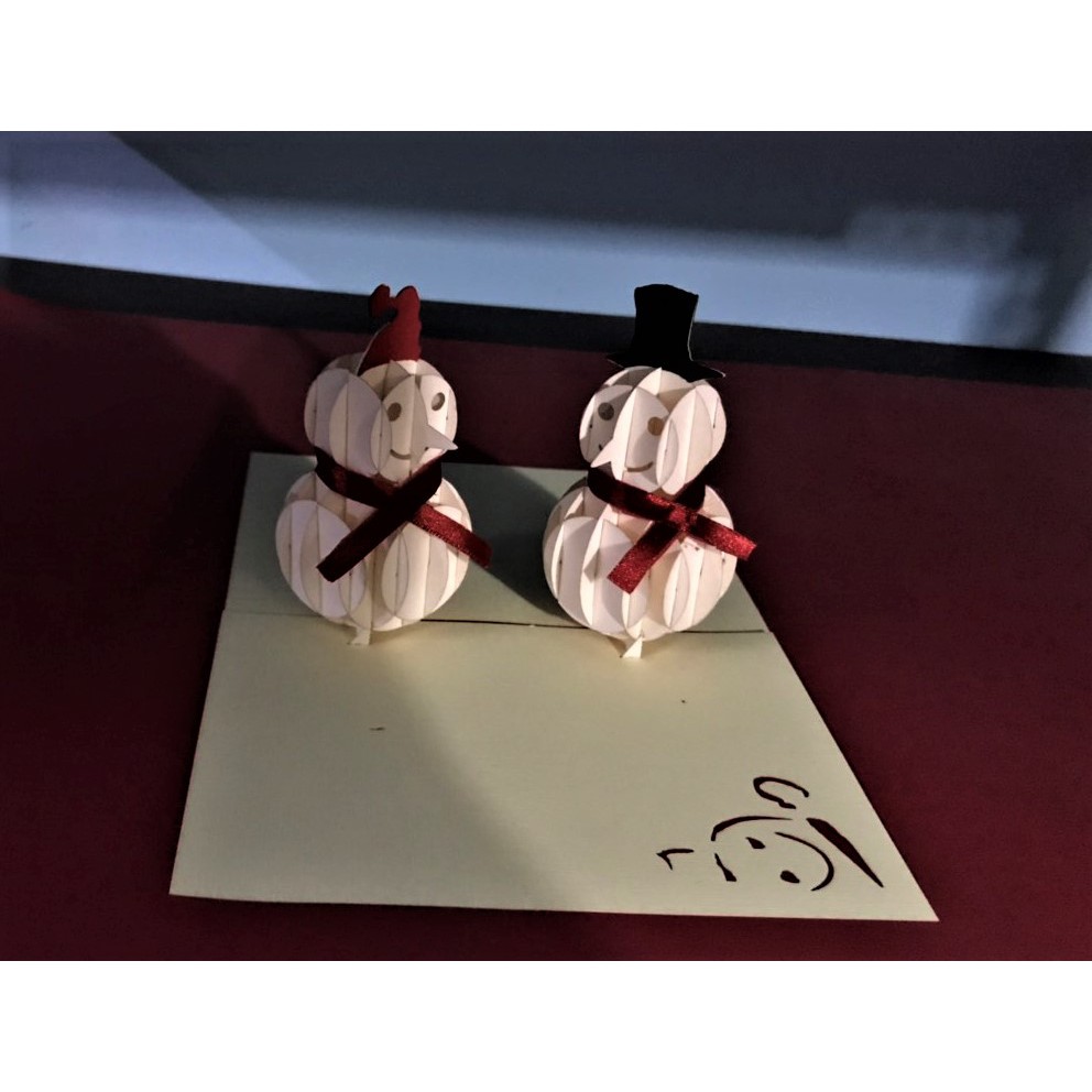 Thiệp 3D người tuyết