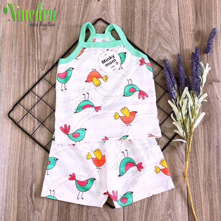 Đồ bộ thông hơi bé gái thoáng mát giải nhiệt cho mùa hè size nhí