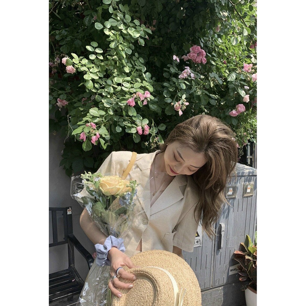Set áo + chân váy midi vintage