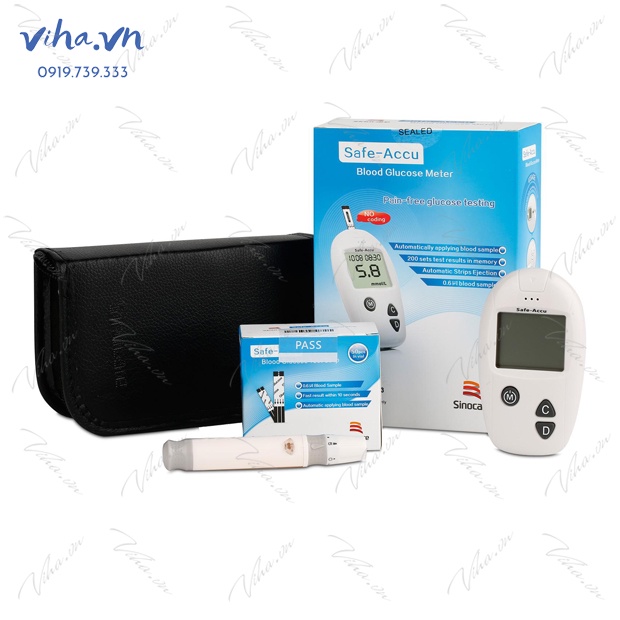 Bộ Máy Đo Đường Huyết , Tiểu Đường Sinocare Safe-Acucu