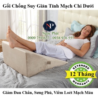 Gối Chống Suy Giãn Tĩnh Mạch Chi Dưới HARU 60x60x26cm - Giảm Đau Bắp Chân, Tê Bì, Chuột Rút Về Đêm, Viêm Loét Mạch Máu.