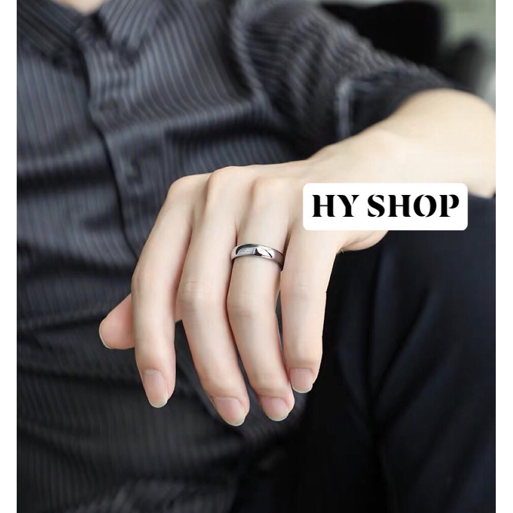 Nhẫn titan trơn cá tính cho cả nam và nữ - nhẫn nam nữ cặp đôi siêu bền không gỉ unisex BTS