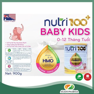 Sữa bột dinh dưỡng NUTRI100 Baby Kids 900g  cho trẻ từ 0 đến 12 tháng tuổi giúp phát triển trí não, tăng cường chiều cao