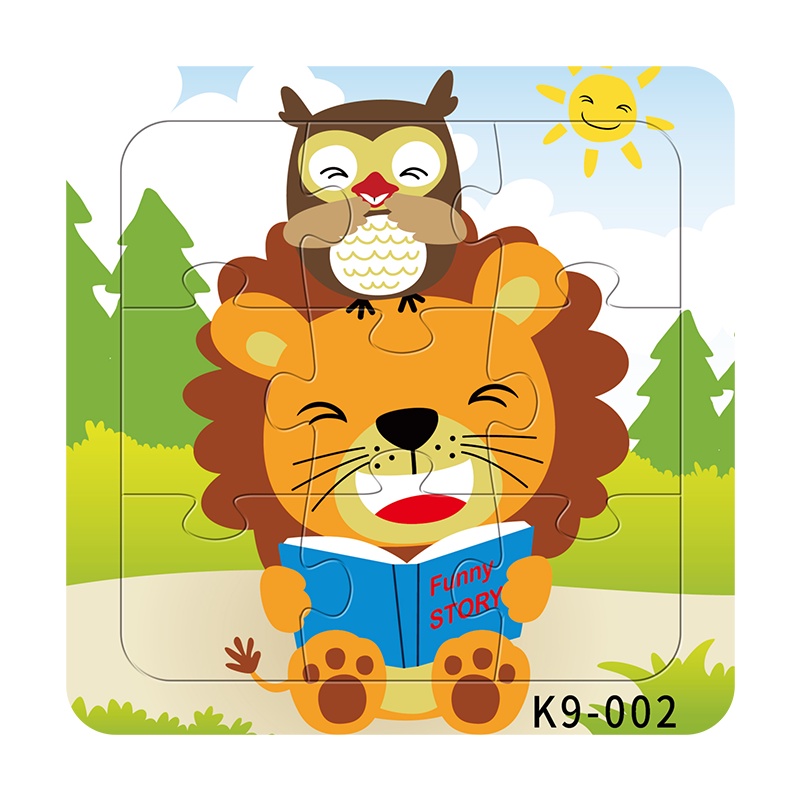 Bộ 9 Miếng Xếp Hình Động Vật Hoạt Hình Dễ Thương Cho Bé K9-001