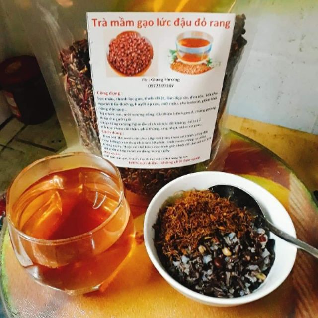 TRÀ MẦM GẠO LỨC ĐẬU ĐỎ RANG 1kg