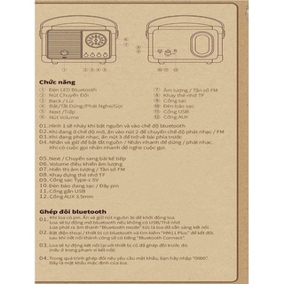 Loa Bluetooth mini vintage phong cách Retro (ảnh thật)