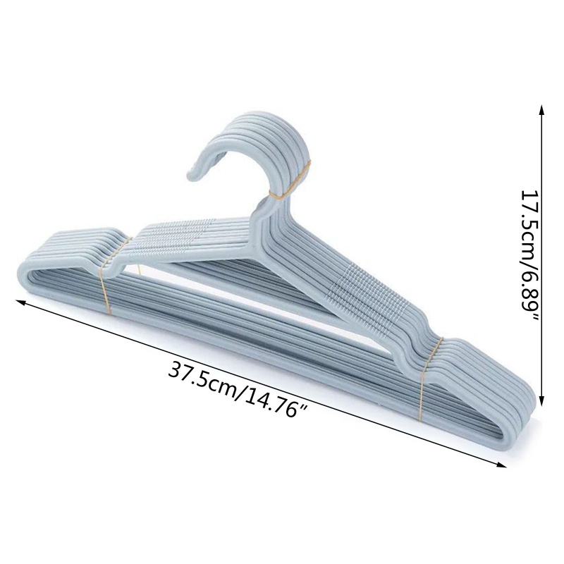 Set 10 Móc Phơi Quần Áo Chống Trượt Có Rãnh Tiện Dụng