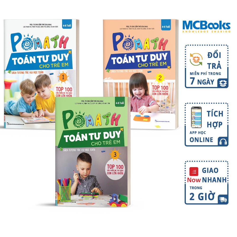 Sách Combo Pomath Toán Tư Duy Cho Trẻ Em (Tập 1 6) MCbooks