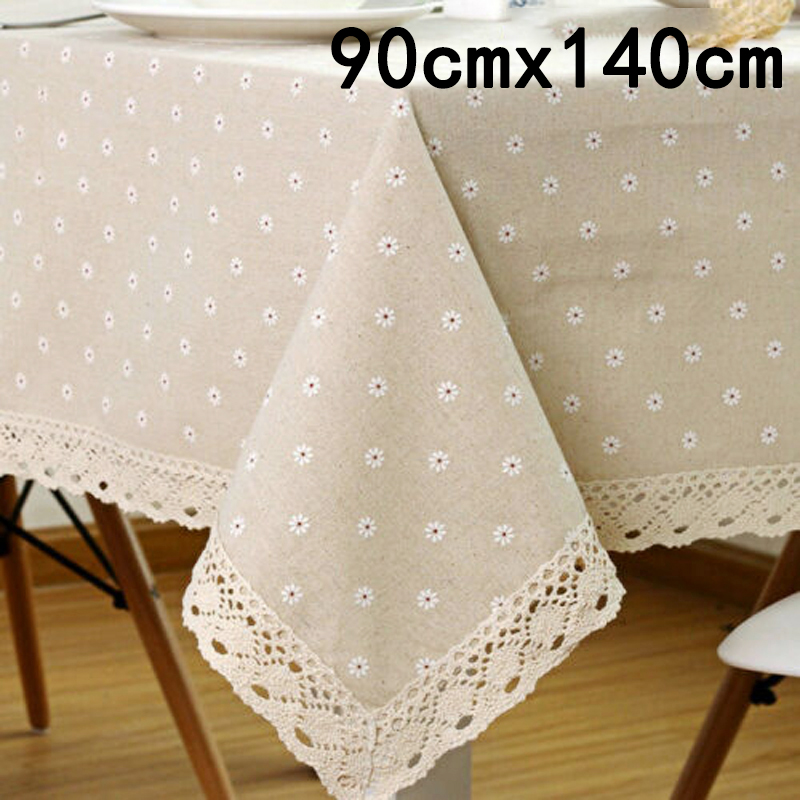 Khăn rải bàn viền ren làm từ cotton chất lượng cao phù hợp với mọi gia đình