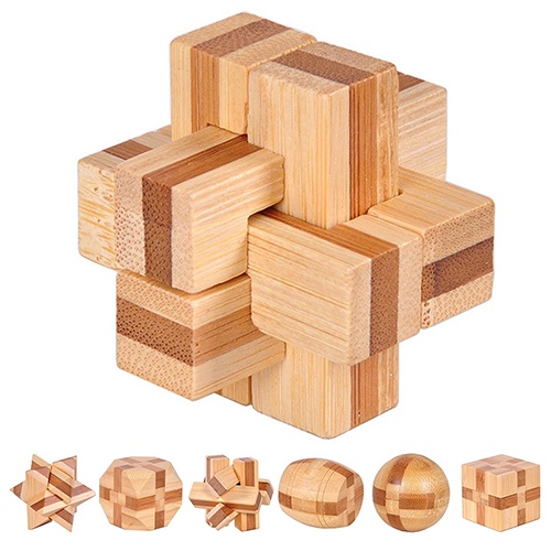 Đồ Chơi Mở Khóa Khổng Minh Bằng Gỗ Cho Bé
