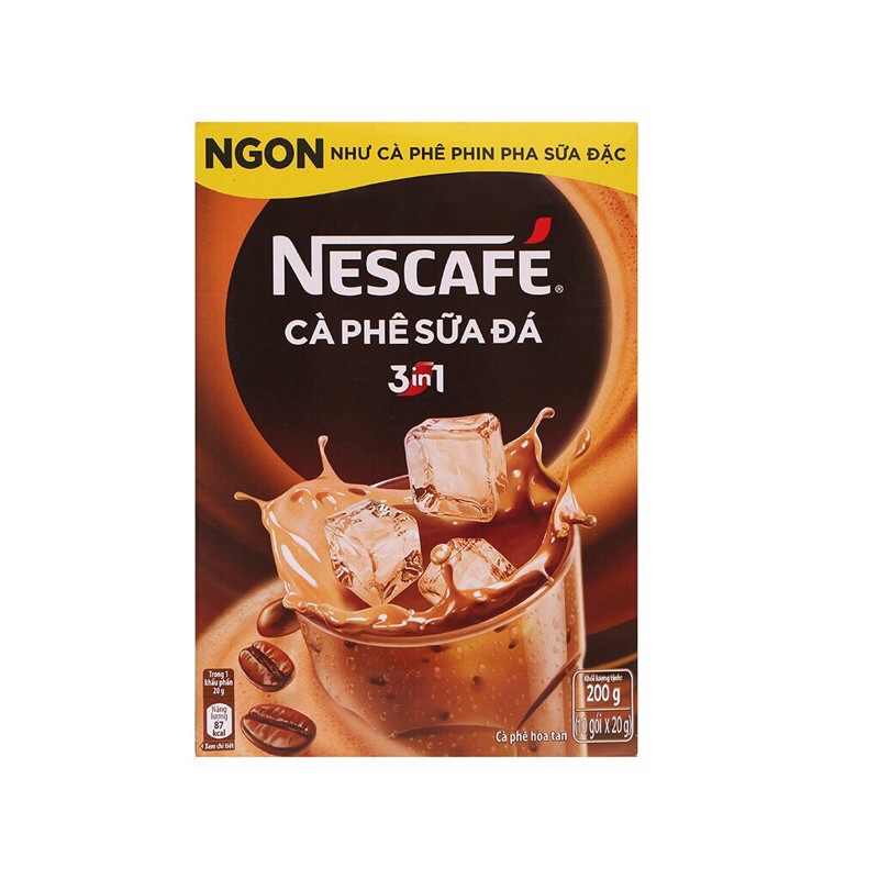 NesCafe - Cà phê sữa đá 3in1 hộp (10 gói x 20g)