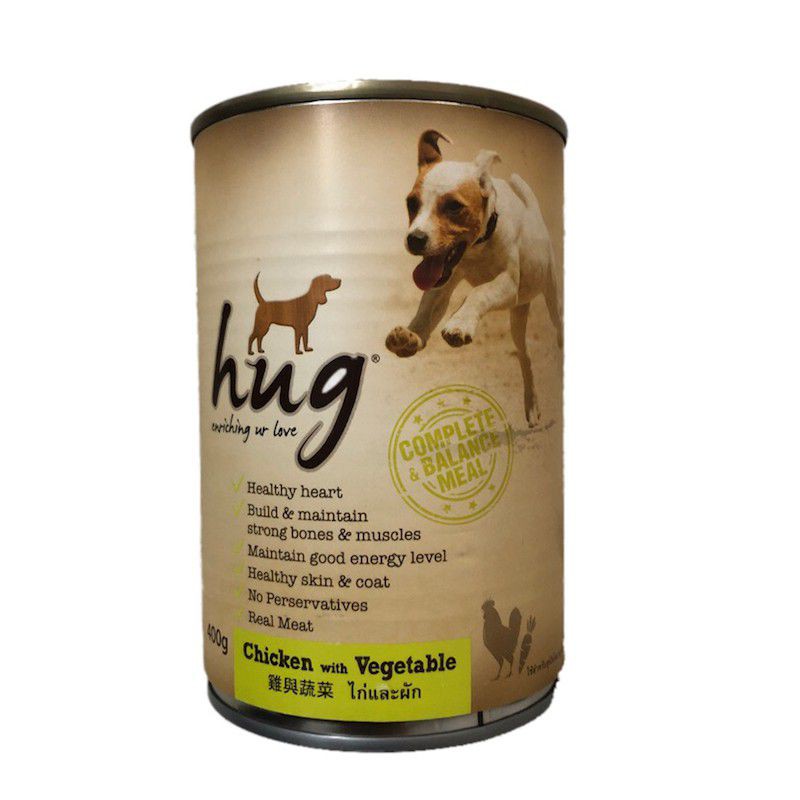 Pate dành cho chó Hug, thức ăn pate Hug tốt cho tim mạch - Lon 400g - Jpet Shop