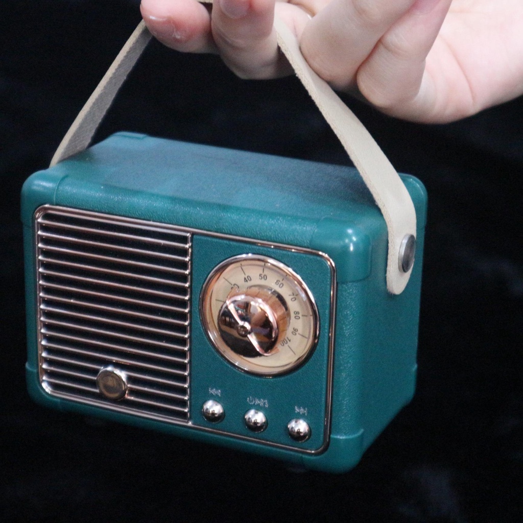Loa Bluetooth RADIO HM1 Retro, Âm Thanh Siêu Trầm Sang Trọng, Cổ điển, Loa Trang Trí Decor Góc Làm V