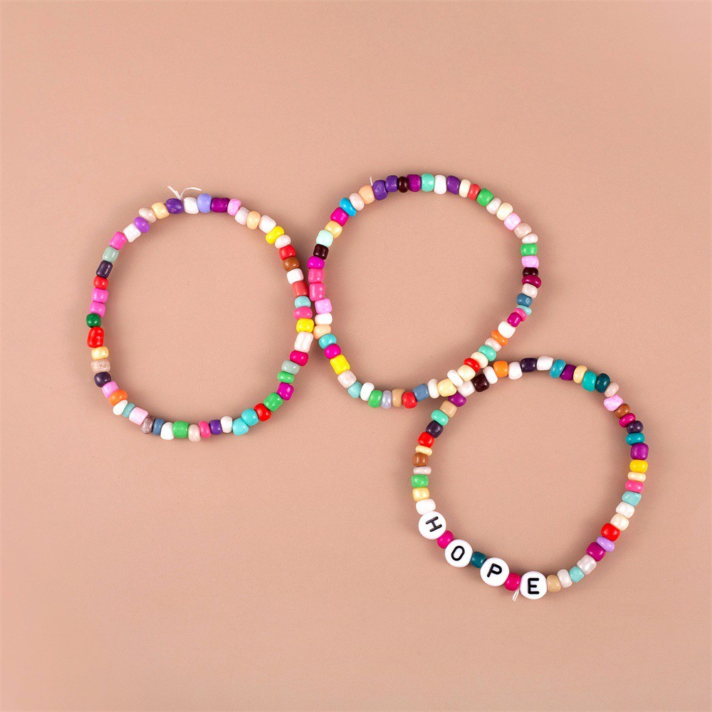 Blue Devil Eye Beaded Rainbow Bracelet