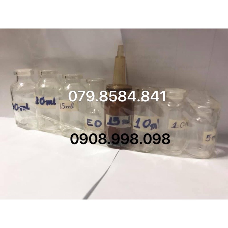 Combo 10 Chai thuỷ tinh 3ml 5ml 10ml