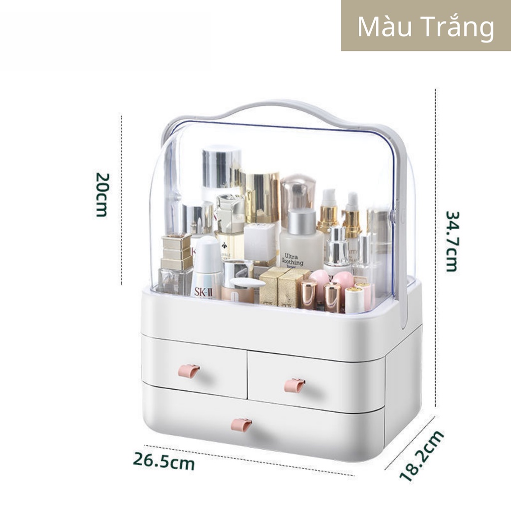 Hộp đựng mỹ phẩm đồ trang điểm cao cấp có ngăn kéo đa dụng - M4