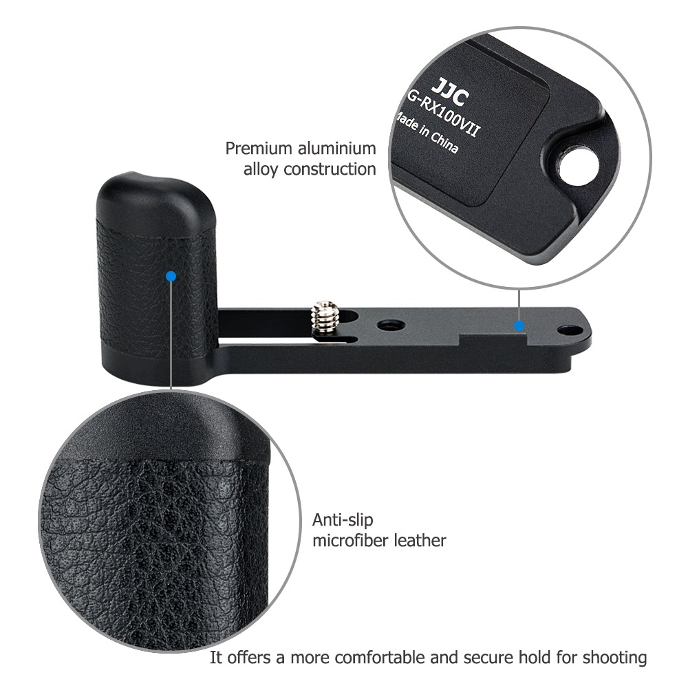 JJC HG-RX100VII Tay Cầm Kim Loại Chống Trượt Đế Đĩa 1/4&quot;-20 Tháo Lắp Nhanh Cho Máy Ảnh Sony DSC-RX100 VII RX100VII RX100M7 RX100 Mark 7