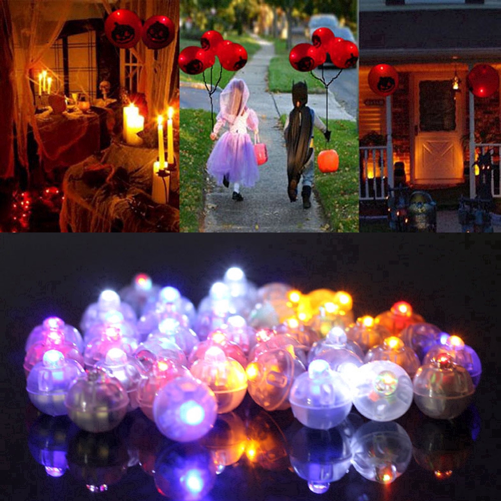 Set 2 đèn LED hình quả cầu nhiều màu sắc dùng để trang trí tiệc cưới