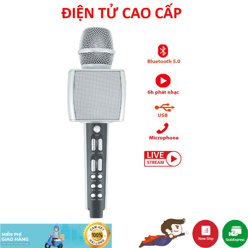 Micro Karaoke Bluetooth không dây YS-92 tích hợp livetream | BH 6 Tháng