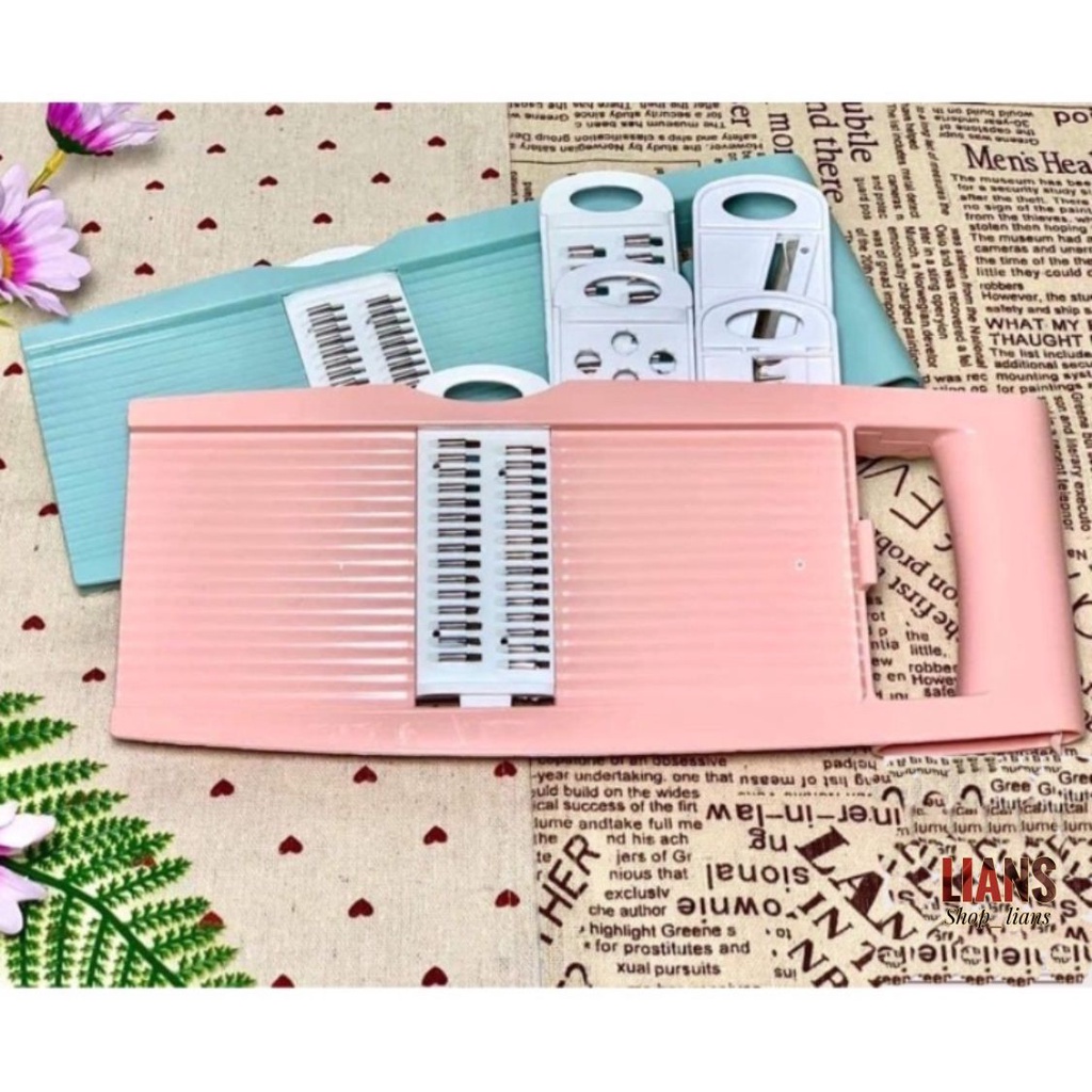 SG - Bộ dụng cụ bào sợi nạo rau củ quả đa năng 5 in 1 có 5 lưỡi thay thế tiện lợi