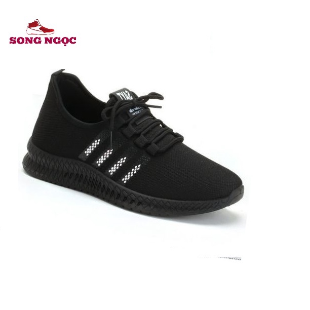 GiàyThể Thao  Nam Giày Sneaker mẫu mới2022 rẻ bền đẹp hd66 mầu đen kẻ trắng