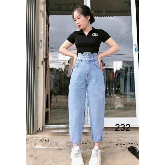 Quần jean baggy  Lưng Cao Rách bụi, phong cách hàn quốc, màu xanh đá phom TO rộng đủ - ZADOLA FASHION