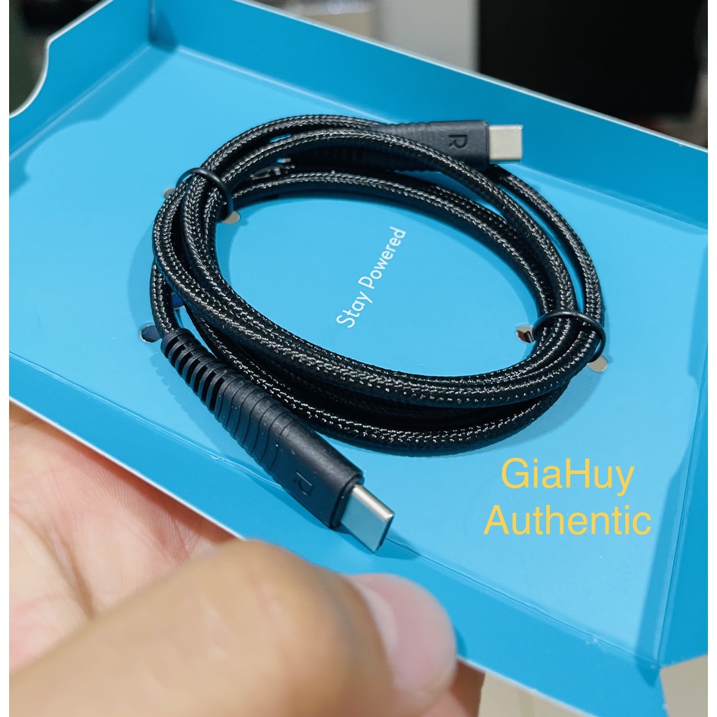 Cáp sạc nhanh RAVPOWER RP-CB047 USB-C to USB-C PD 60W dài 1m