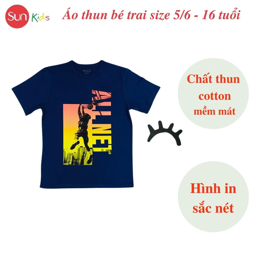 Áo thun bé trai xuất xịn, áo phông cho bé trai, chất cotton, size 5,6-16 tuổi,  - SUNKIDS