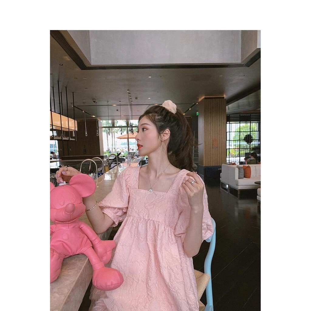 Bộ đồ Bầu Cộc tay thiết kế tay Bồng tiểu thư chất Đũi xốp mặc nhà và đi chơi BĐ843