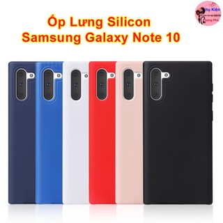 Ốp Lưng Silicon Samsung Galaxy Note 10 / Note 10 Plus Gồm 5 Màu Tùy Chọn: Đỏ, Đen, Xanh Blue, Hồng, Vàng