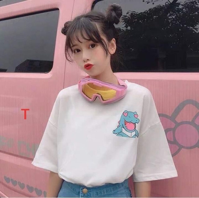 Áo khủng long mắt tim ngắn tay DTR0220