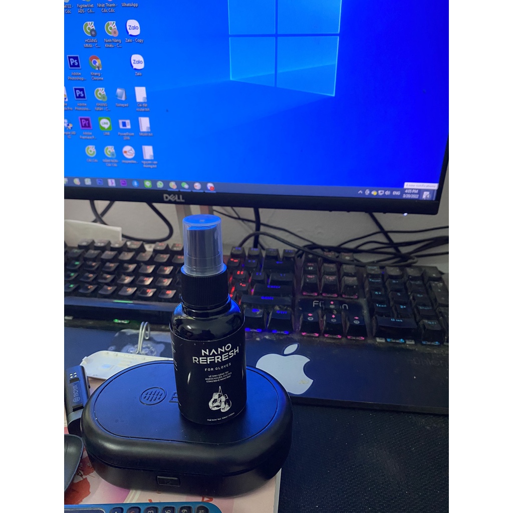 Xịt khử mùi găng tay boxing &amp; giày dép Nano Refresh (Viện Pasteur kiểm định)