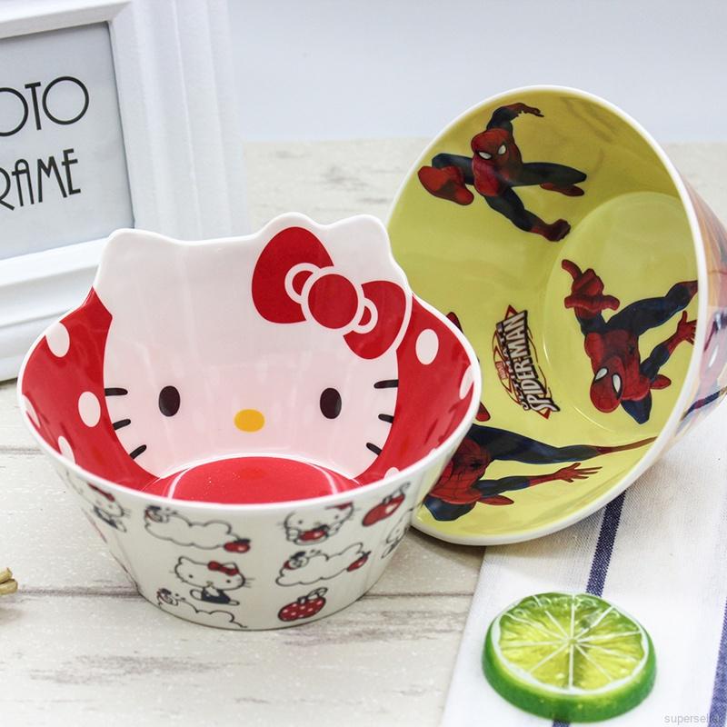Bát ăn họa tiết hoạt hình đáng yêu chống rơi cho bé