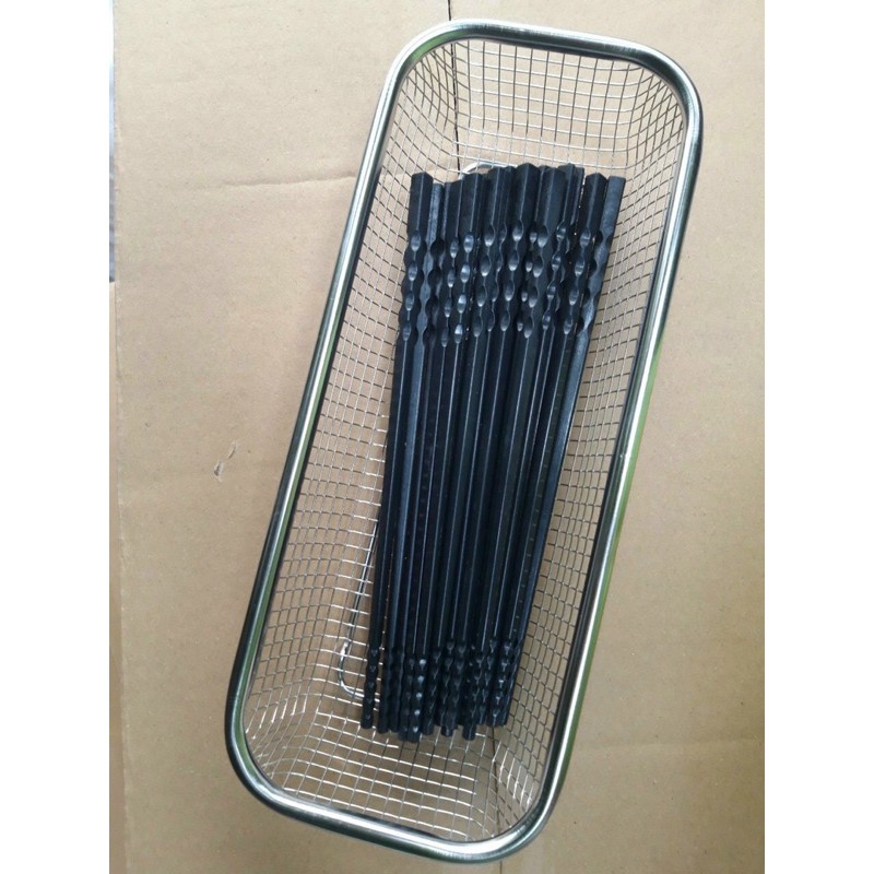 Rổ inox dẹt đựng hoa quả, đồ ăn chiên rán ráo mỡ