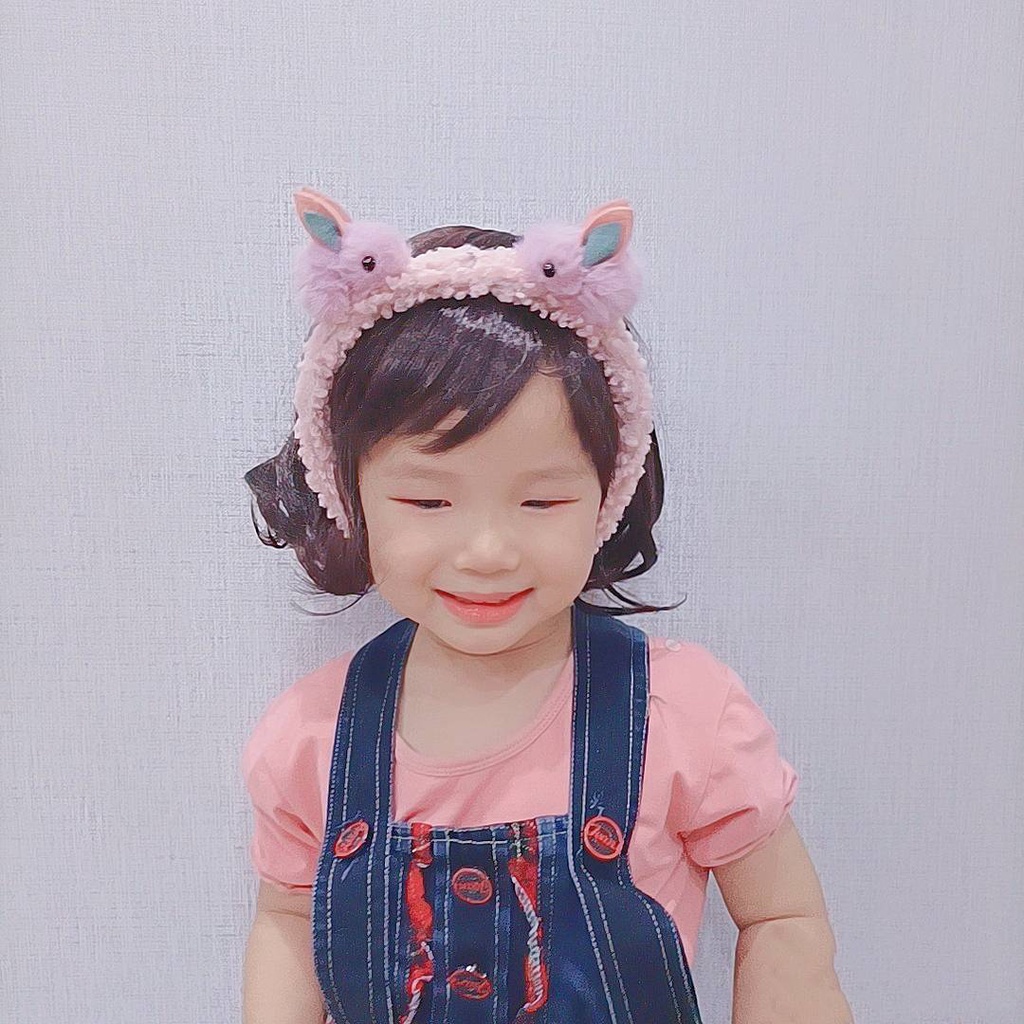 Băng Đô Cài Tóc Hình Trái Đào/ Pikachu Bằng Lông Nhung Dễ Thương Xinh Xắn Cho Bé Gái