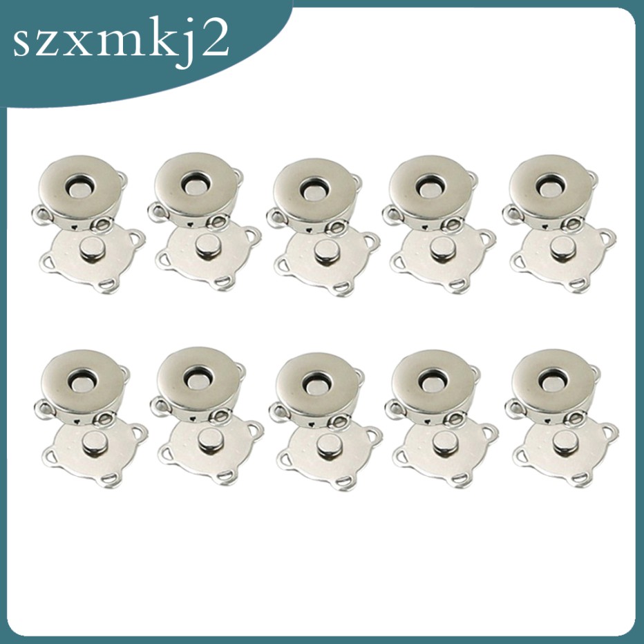 [szxmkj2] Set 10 Cặp Nút Nam Châm Làm Túi Xách DIY 14mm