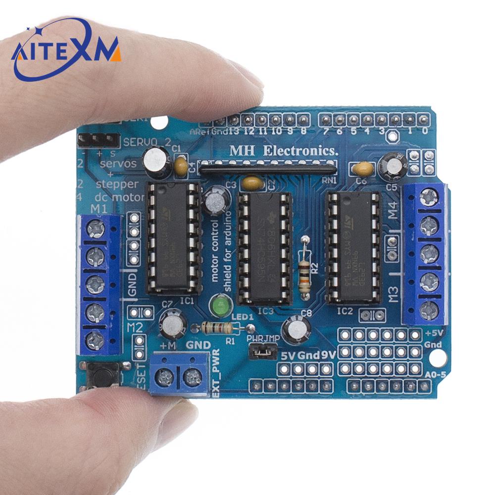 Bảng Mạch Điều Khiển Động Cơ Bước L293D Cho Arduino Mega2560 4 Kênh UNO R3
