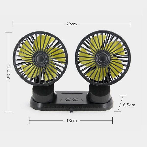Mẫu mới: Quạt xe hơi - quạt đôi ôto