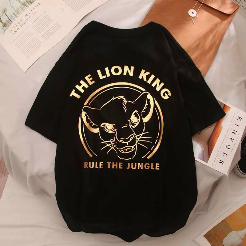 [FREESHIP TOÀN QUỐC] Áo thun nam nữ phối chữ lion king phản quang siêu phong cách giá rẻ cực hot